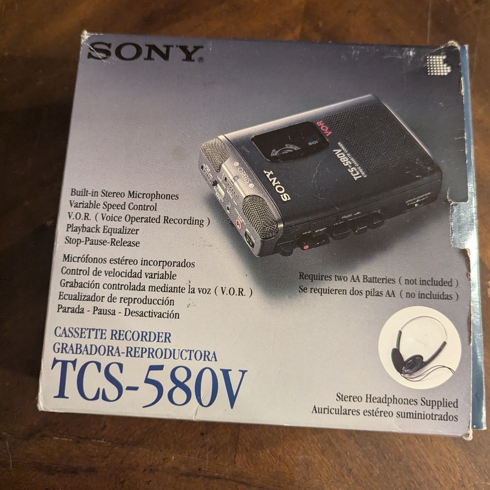 Sony TCS-580V Stereo Cassette Recorder VOR black Tested